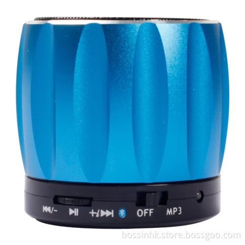 Portable Metal Bluetooth Speaker with TF MP3 USB Mic Aux 500mAh (Bn-106)